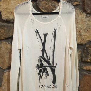 lauren moshi peace + love sweater LV